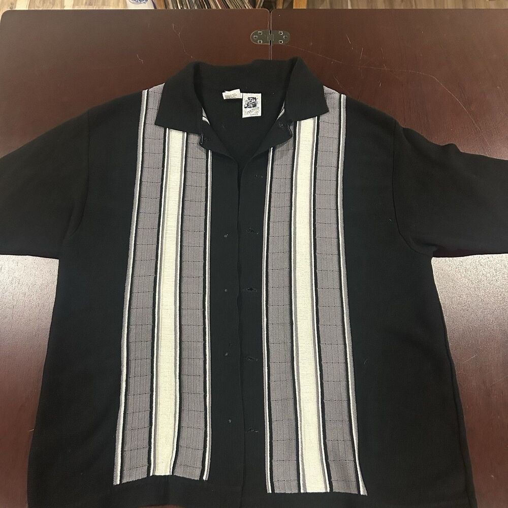 VTG Kennington Bowling Style LTD Classic Mens LRG Sweater Shirt Missing Buttons